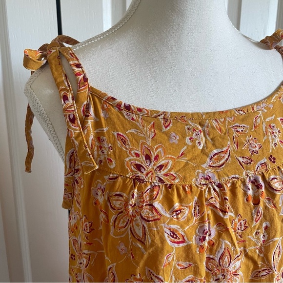 Beachlunchlounge Tiered Camila Dress Womens M Colorful Patchwork Tie Straps Boho - Picture 4 of 13